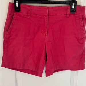 Cambridge Dry Goods Dark Pink Chino Bermuda Shorts 97% Cotton Women’s size 2
